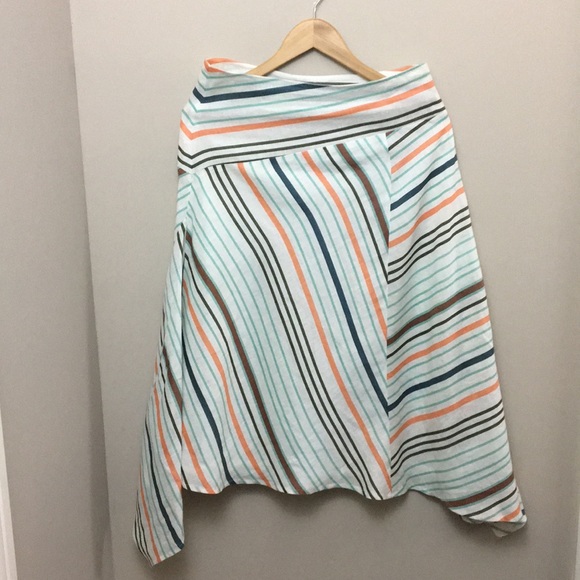 Ann Taylor Factory Dresses & Skirts - Ann Taylor Striped Linen A-Lined Skirt